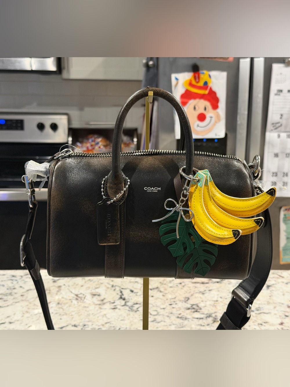 Coach Compass 25 in Loved Leather NWT